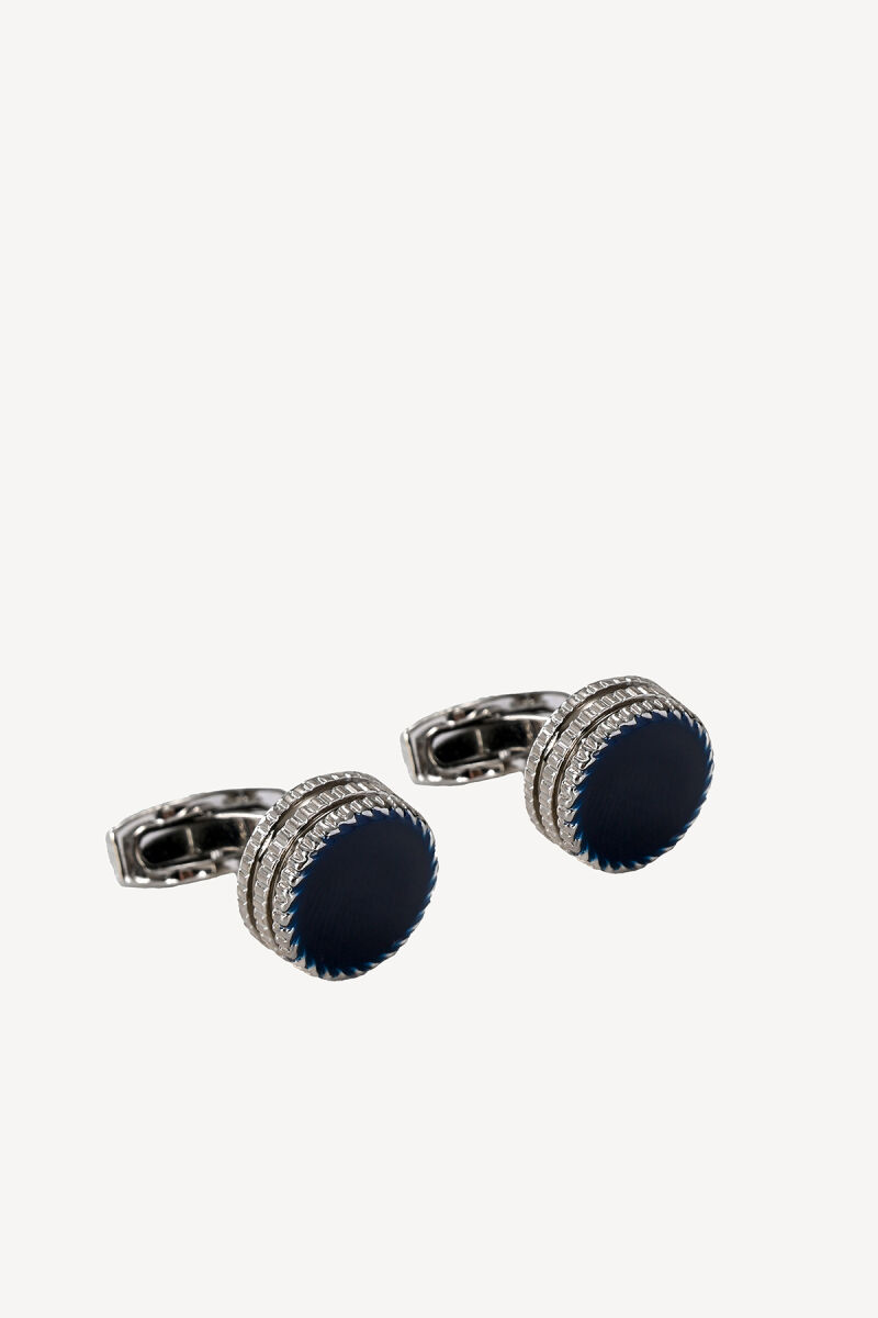 Erkek Lacivert Kol Düğmesi - 1