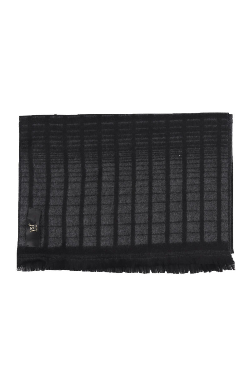 Erkek Siyah Gri Desenli Kaşkol - 3