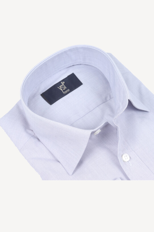 Erkek Açık Gri Slim Fit Pamuk Gömlek