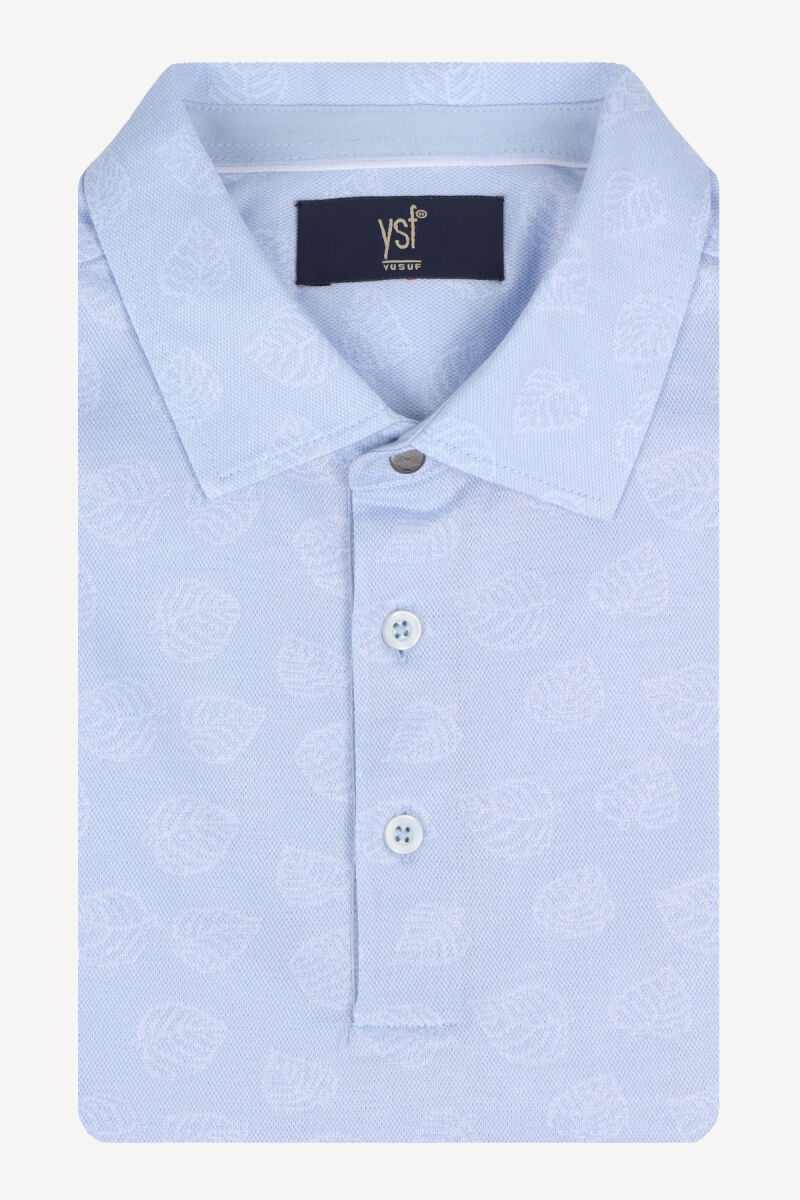 Erkek Açık Mavi Regular Fit Desenli Tshirt - 3