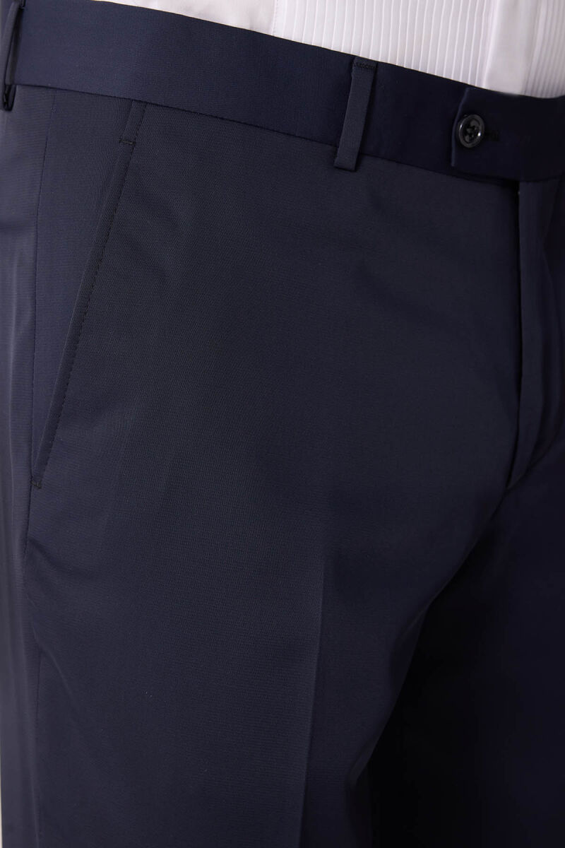 Erkek Açık Mavi Yelekli Kırlangıç Yaka Slim Fit Damatlık - 10