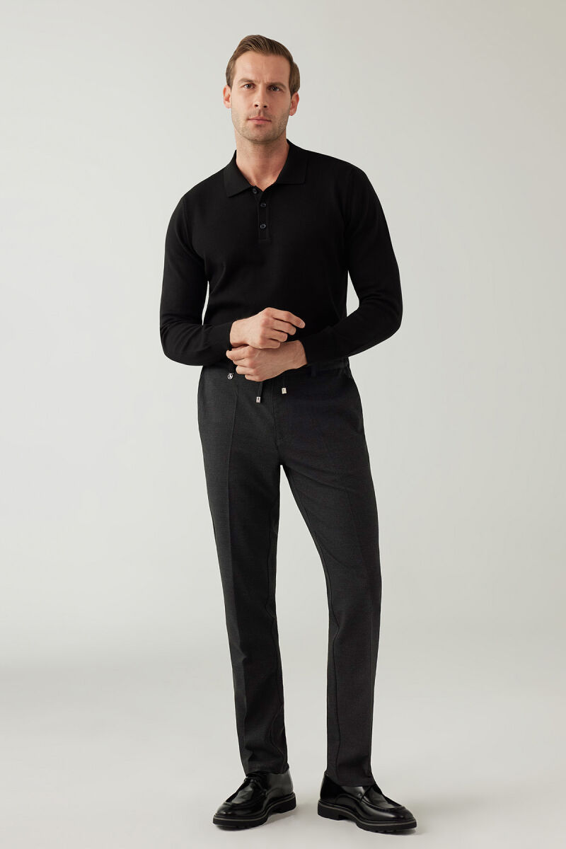 Erkek Antrasit Jogger Pantolon - 4