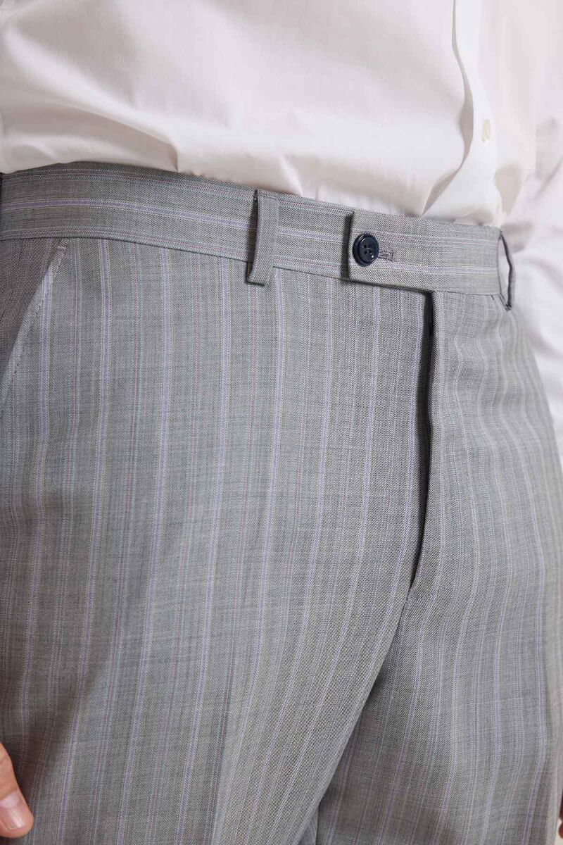 Erkek Antrasit Regular Fit Kruvaze Takım Elbise - 7