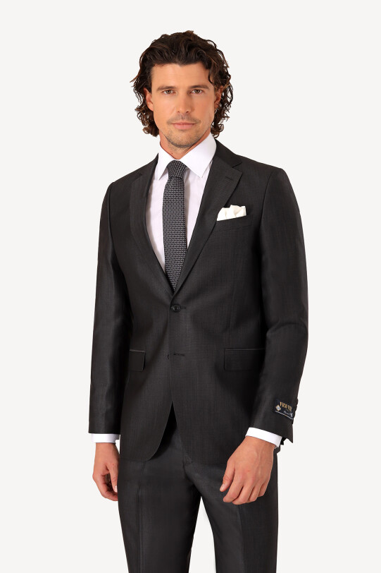 Erkek Antrasit Regular Fit Takım Elbise