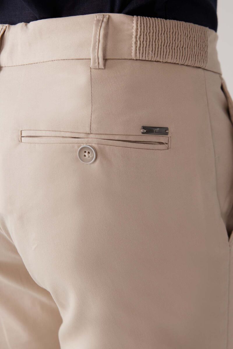 Erkek Bej Jogger Yan Cep Yazlık Pantolon - 8