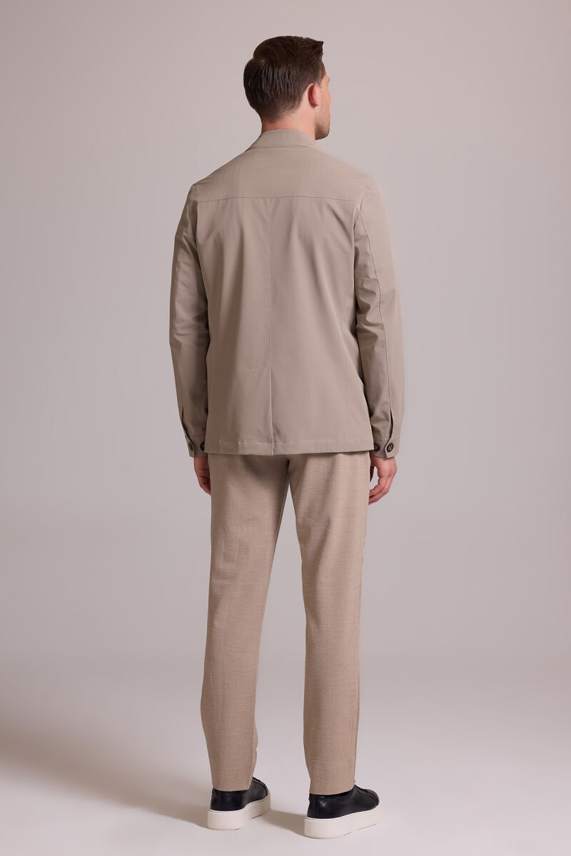 Erkek Bej Regular Fit Yazlık Ceket Mont - 8