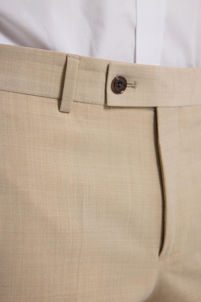 Erkek Bej Slim Fit Sivri Yaka Takım Elbise - 8