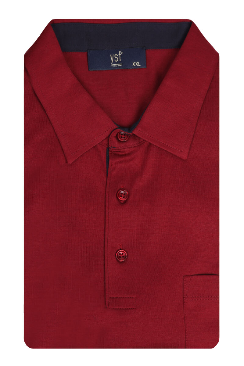 Erkek Bordo Polo Yaka Regular Fit Tshirt - 1