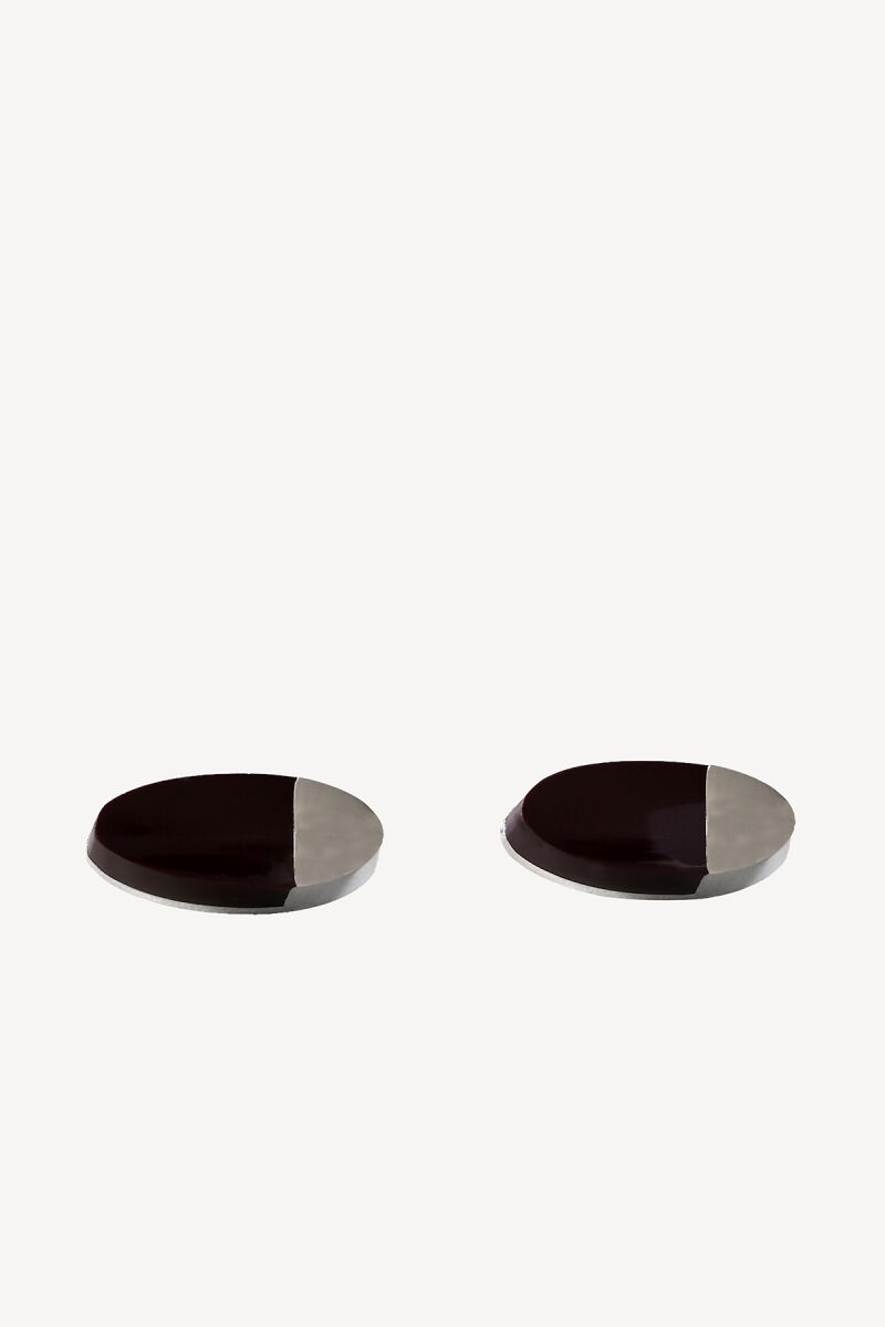 Erkek Bordo Oval Kol Düğmesi - 1