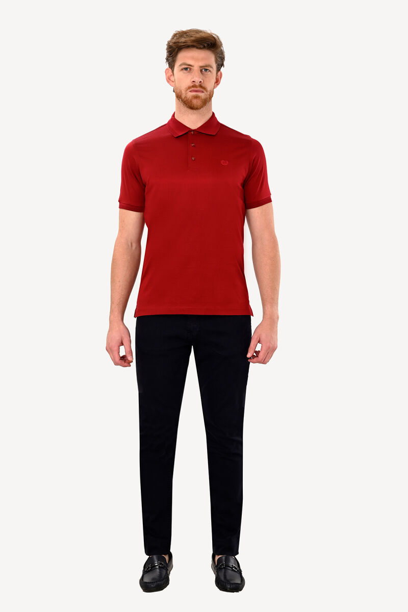 Erkek Bordo Polo Yaka Regular Fit Tshirt - 2