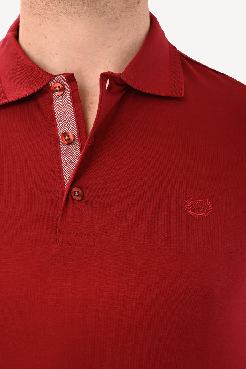 Erkek Bordo Polo Yaka Regular Fit Tshirt - 3