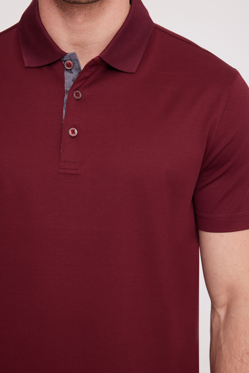 Erkek Bordo Polo Yaka TShirt - 5