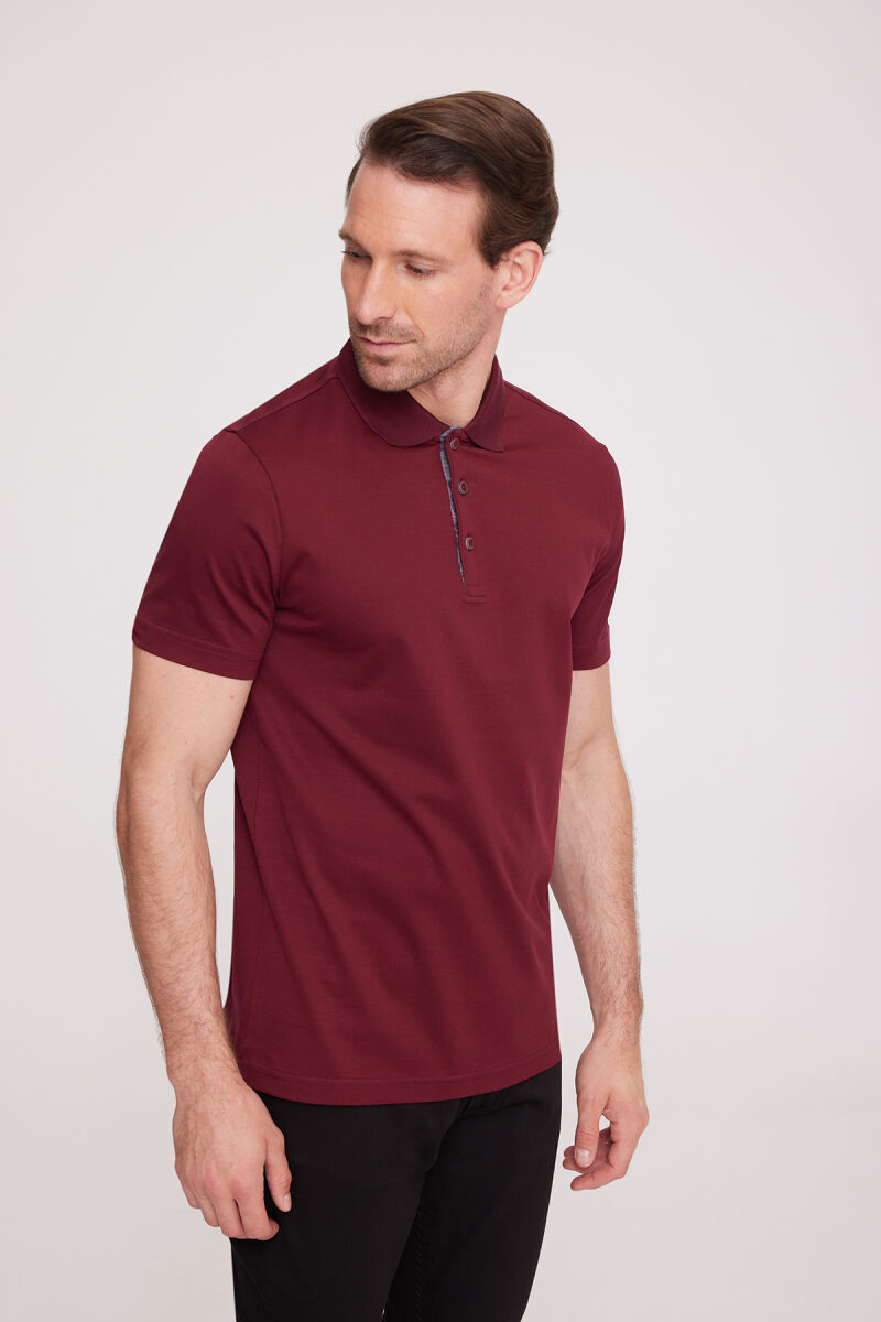 Erkek Bordo Polo Yaka TShirt - 3