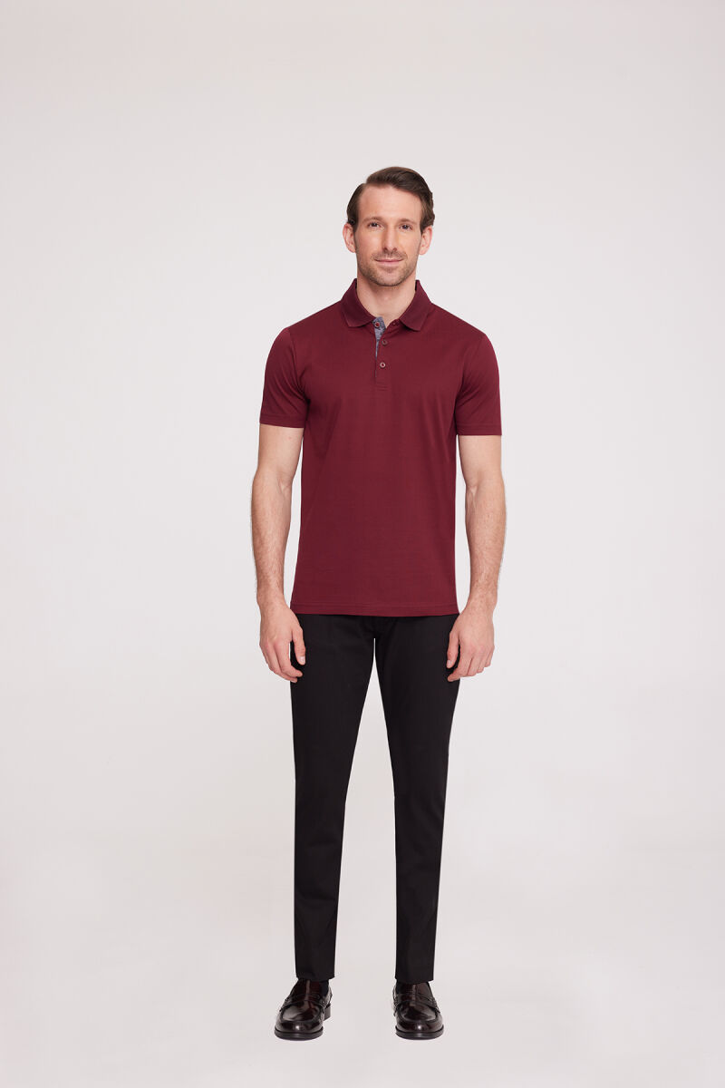 Erkek Bordo Polo Yaka TShirt - 4