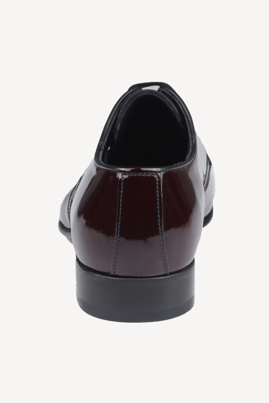 Erkek Bordo Rugan Klasik Bağcıklı Rugan Ayakkabı