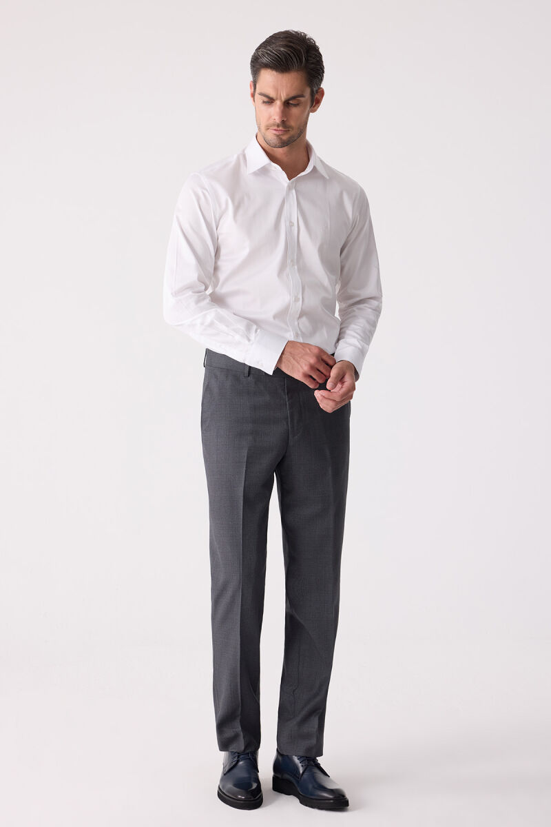 Erkek Füme Klasik Kumaş Pantolon - 5