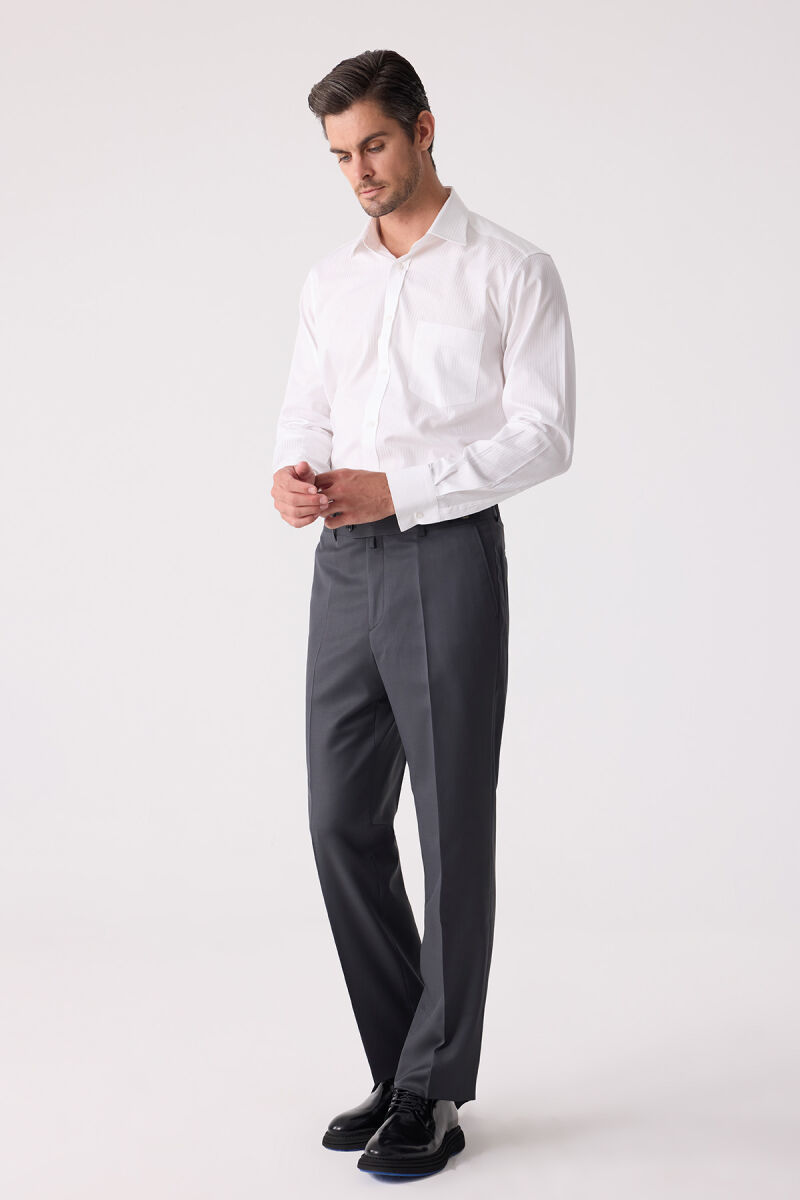 Erkek Füme Klasik Kumaş Pantolon - 5