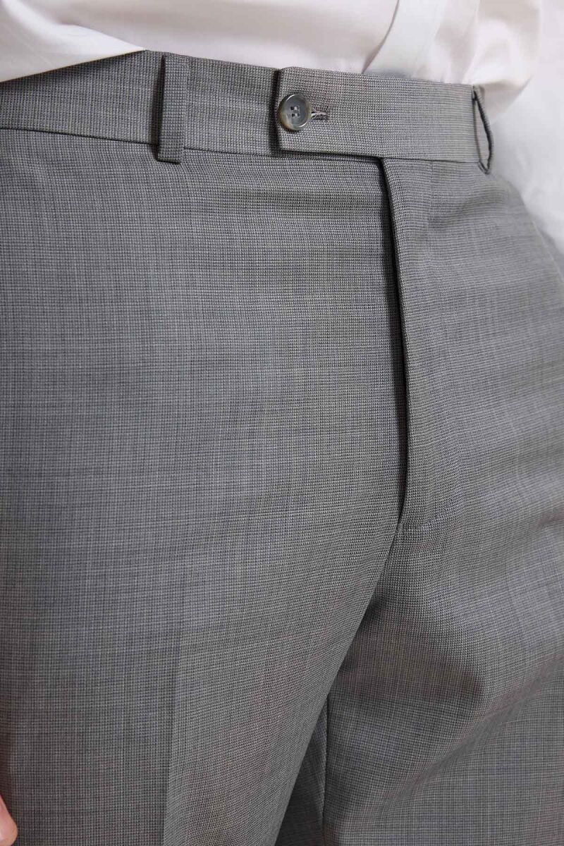 Erkek Füme Regular Fit Desenli Takım Elbise - 7