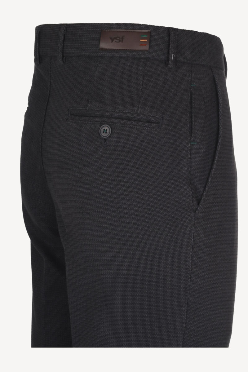 Erkek Füme Regular Fit Kanvas Pantolon - 2