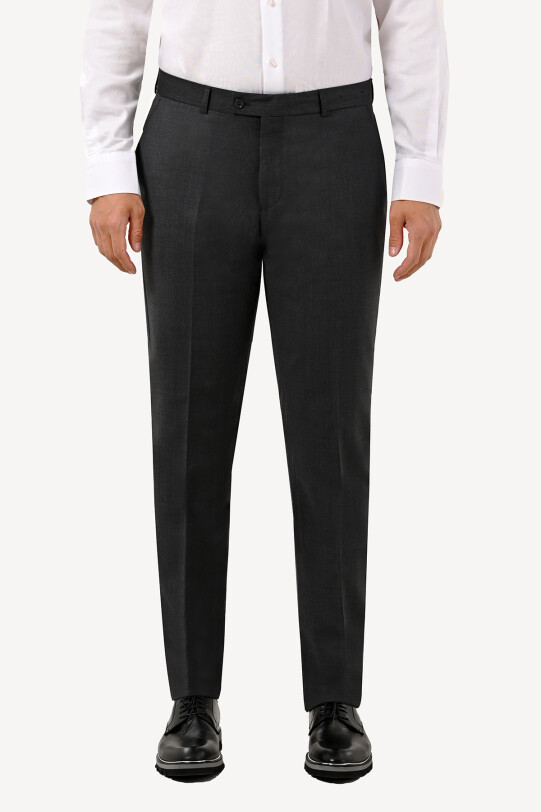 Erkek Füme Regular Fit Pantolon Kumaş