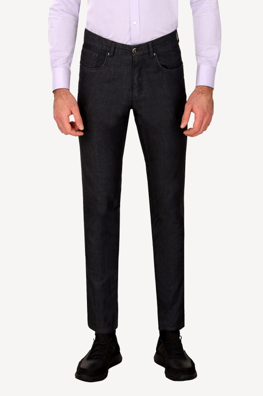 Erkek Füme Spor Kot Regular Fit Pantolon