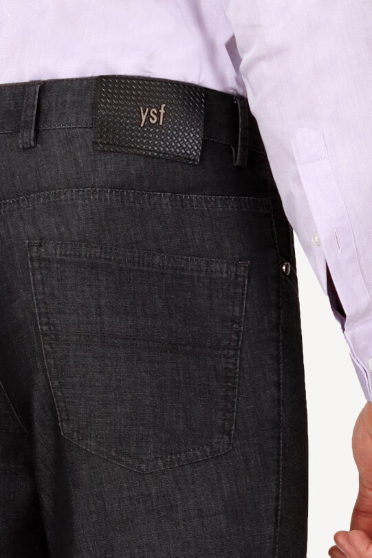 Erkek Füme Spor Kot Regular Fit Pantolon