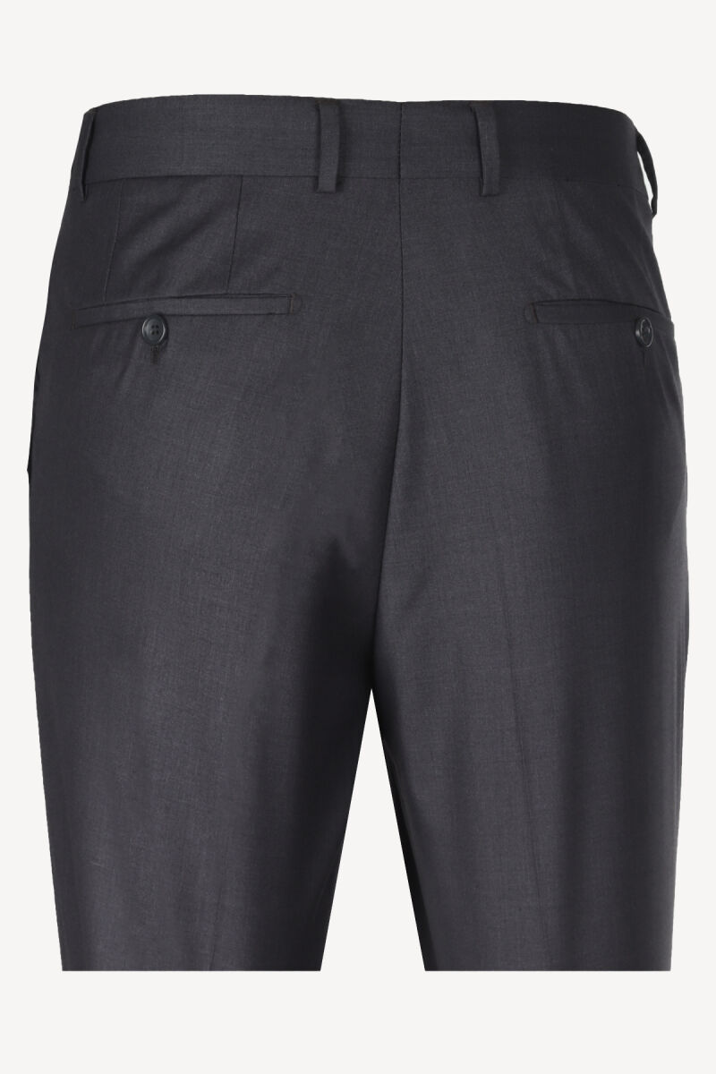 Erkek Füme Yün Klasik Kumaş Pantolon - 3