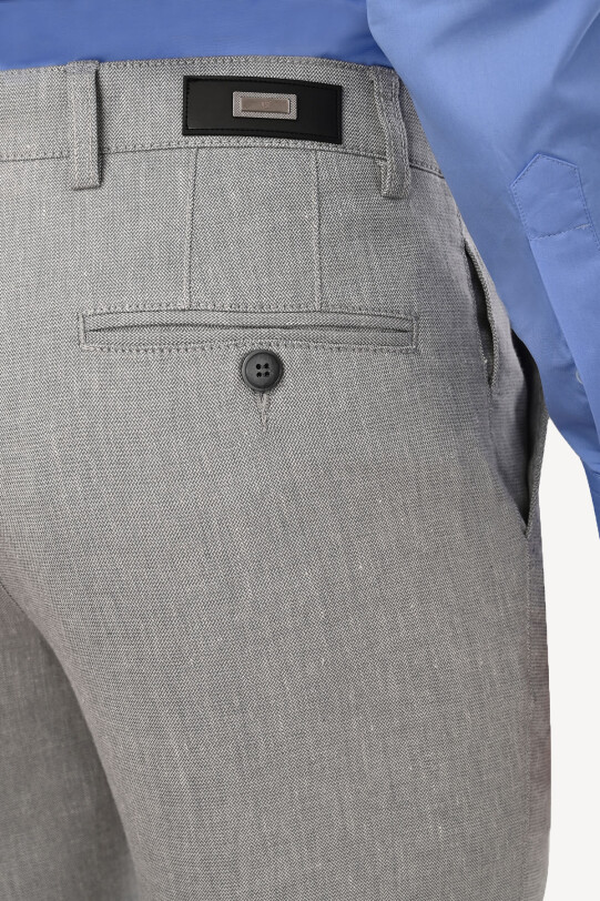 Erkek Gri Keten Spor Pantolon