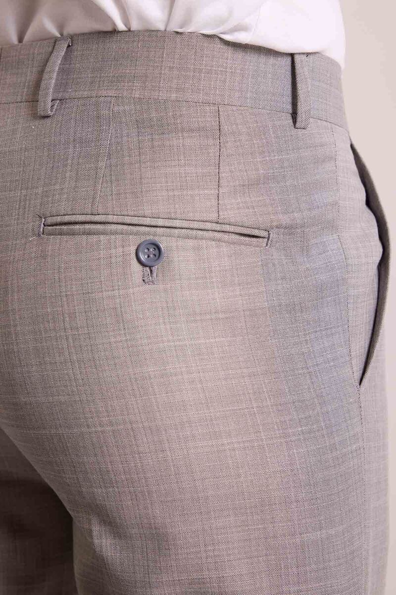 Erkek Gri Regular Fit Yün Kumaş Pantolon - 8