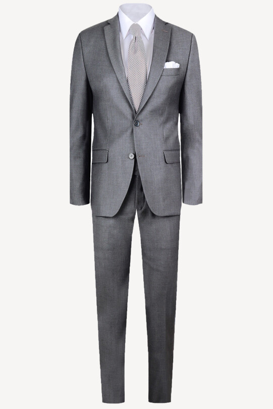 Erkek Gri Regular Fit Takım Elbise