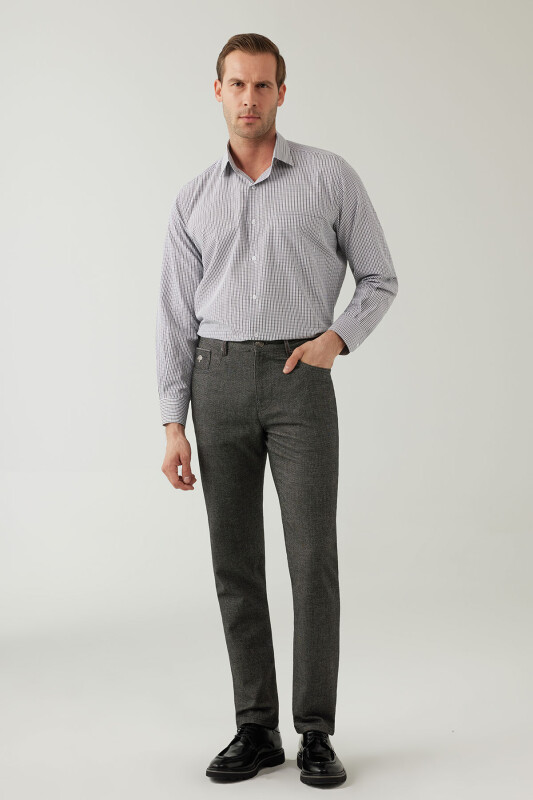 Erkek Gri Regular Fit Üst Cep Spor Kanvas Pantolon