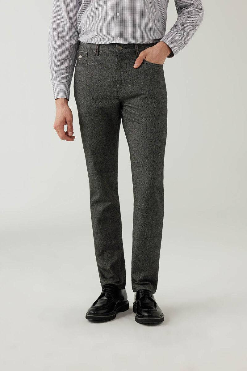Erkek Gri Regular Fit Üst Cep Spor Kanvas Pantolon - 2