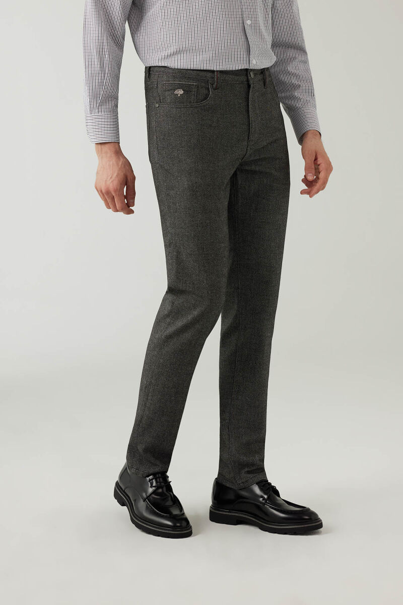 Erkek Gri Regular Fit Üst Cep Spor Kanvas Pantolon - 5