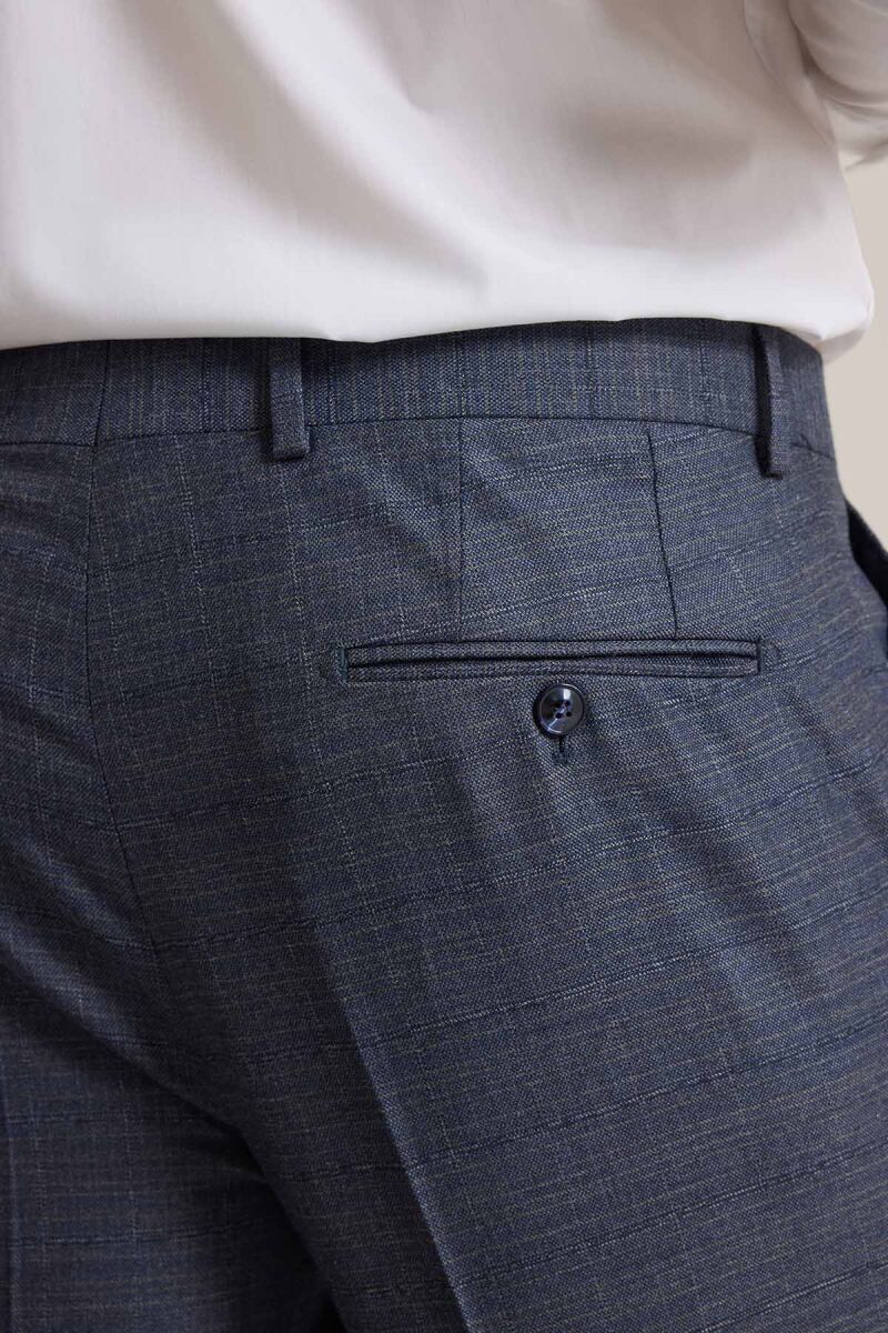 Erkek Gri Slim Fit Mono Yaka Takım Elbise - 7