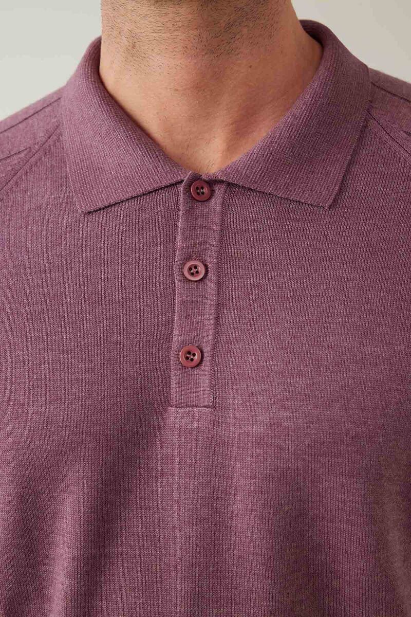 Erkek Gül Kurusu Pamuklu Polo Yaka Triko - 7