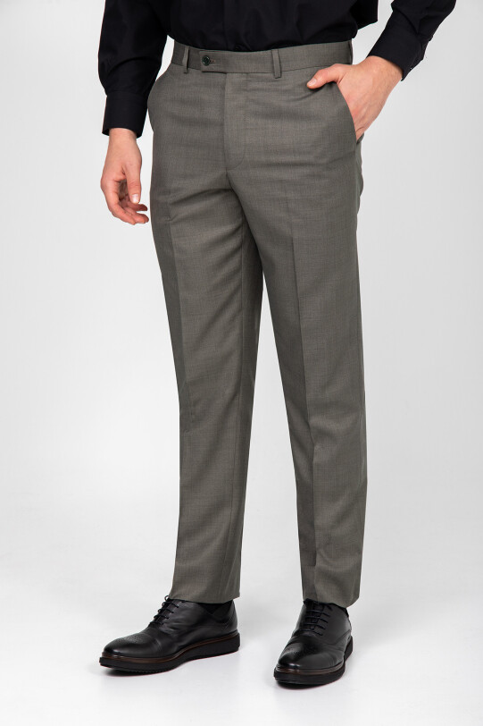 Erkek Haki Yeşil Regular Fit Kumaş Pantolon - YSF