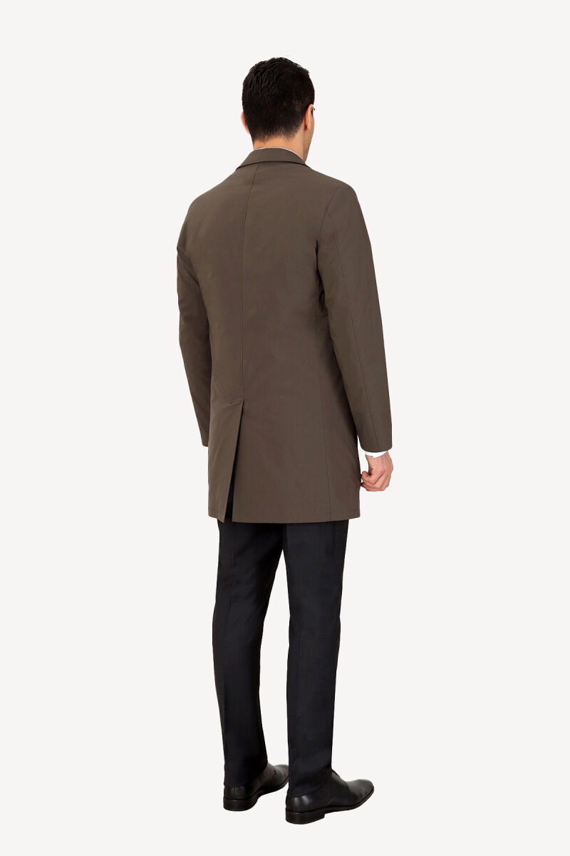 Erkek Haki Yeşil Regular Fit Pardesü İçi Çıkmalı - 5