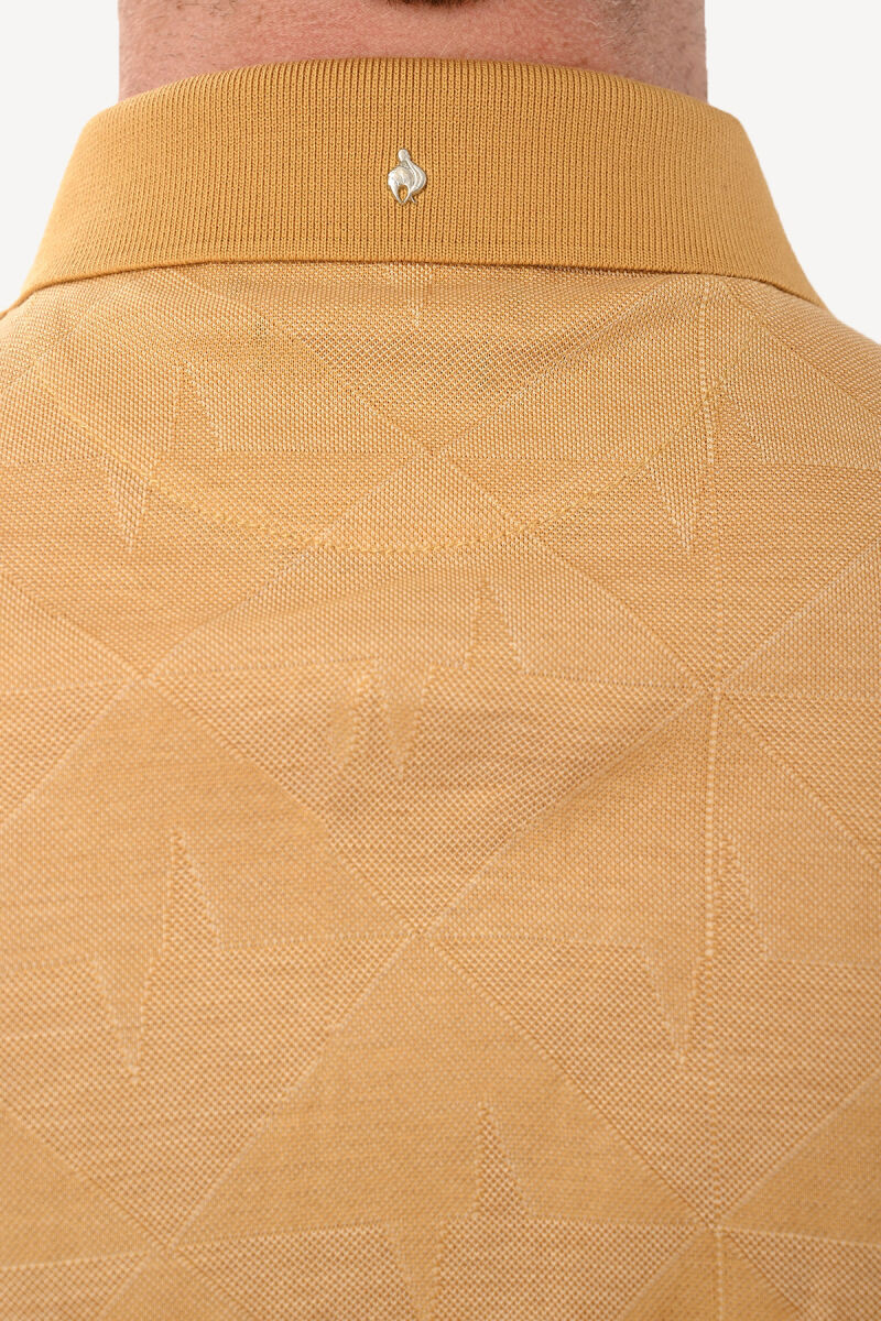 Erkek Hardal Desenli Polo Yaka Tshirt - 5