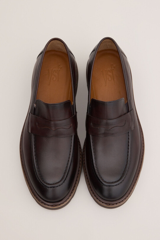 Erkek Kahverengi Deri Klasik Ayakkabı