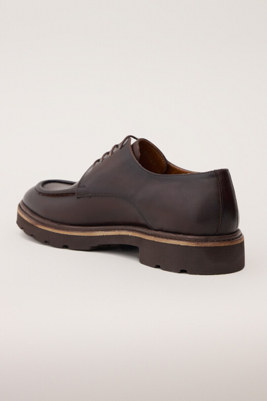 Erkek Kahverengi Deri Klasik Ayakkabı