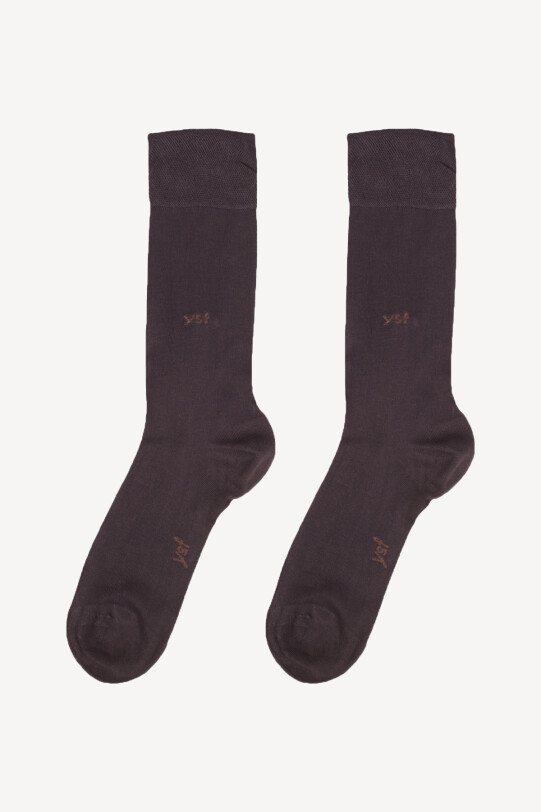 Erkek Kahverengi Erkek Dikişsiz Bambu Çorap - YSF (1)