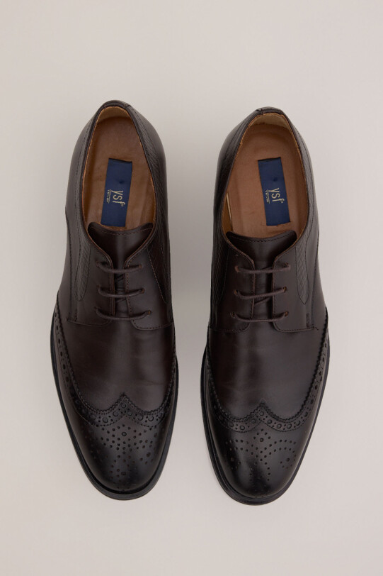 Erkek Kahverengi Klasik Bağcıklı Ayakkabı