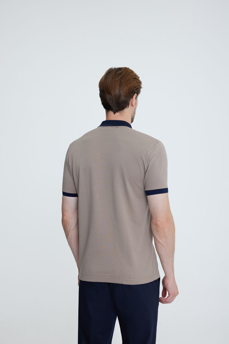 Erkek Kahverengi Polo Yaka T-shirt - 6