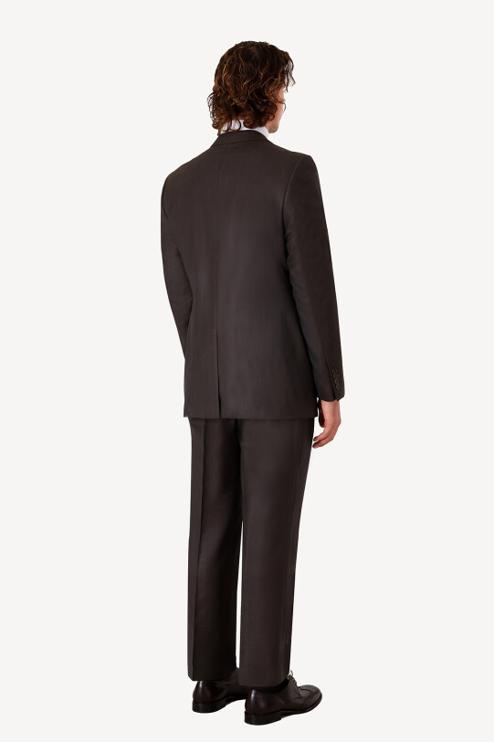 Erkek Kahverengi Regular Fit Takım Elbise