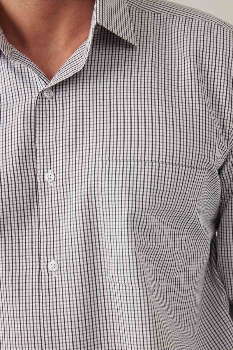 Erkek Kahverengi Regular Fit Uzun Kol Pamuklu Gömlek - 7