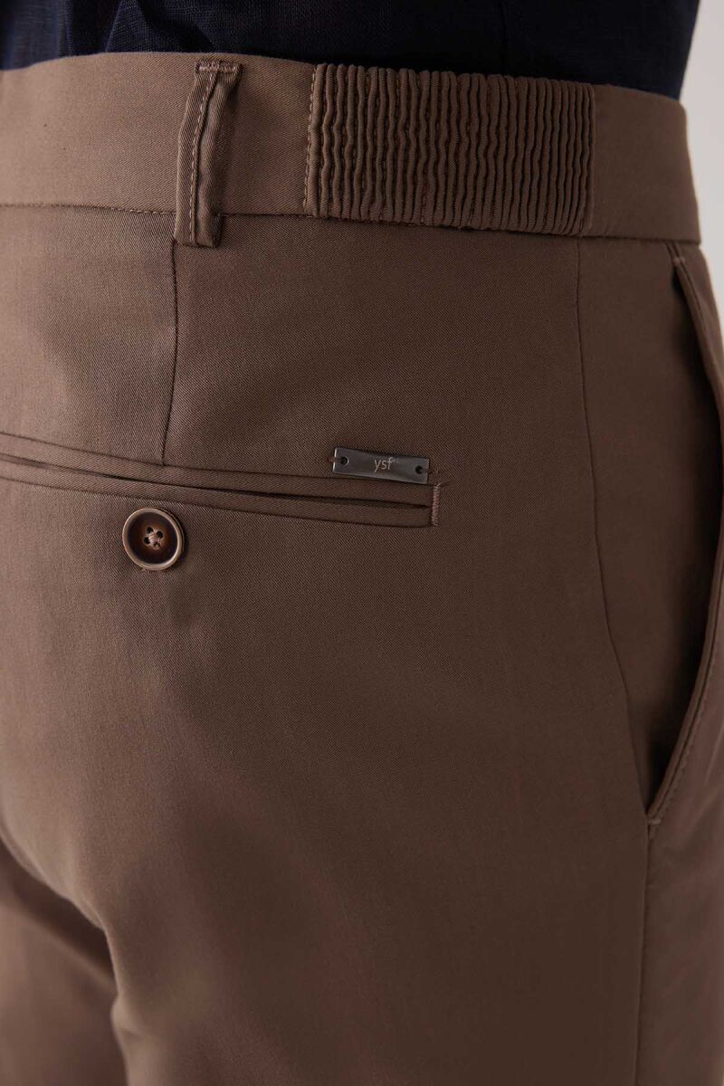 Erkek Kahverengi Yazlık Yan Cep Jogger Pantolon - 8