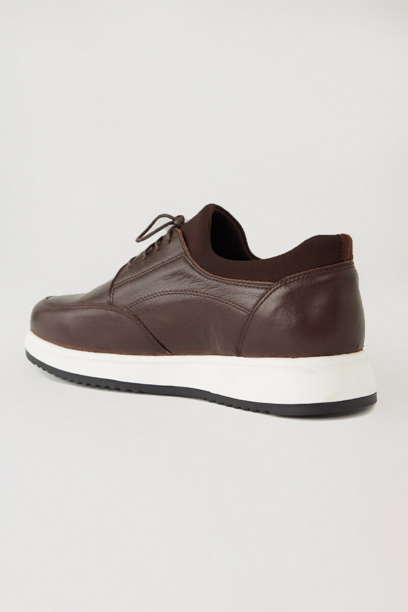 Erkek Kahverengi Yumuşak Dokulu Casual Deri Ayakkabı - 4