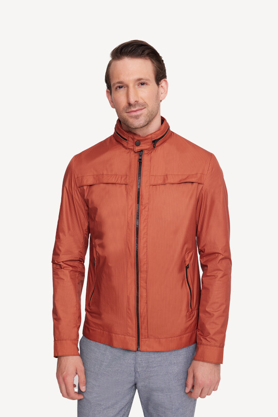 Erkek Kiremit Yazlık Spor Mont Kapüşonlu