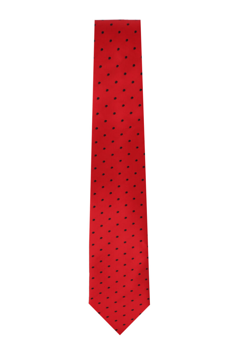 Erkek Kırmızı Desenli Kravat - 1