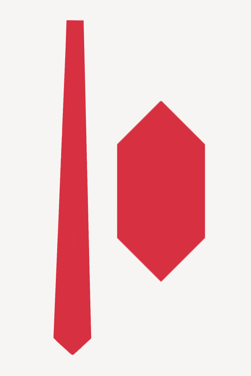 Erkek Kırmızı Düz Slim Kravat Mendil Set - 1